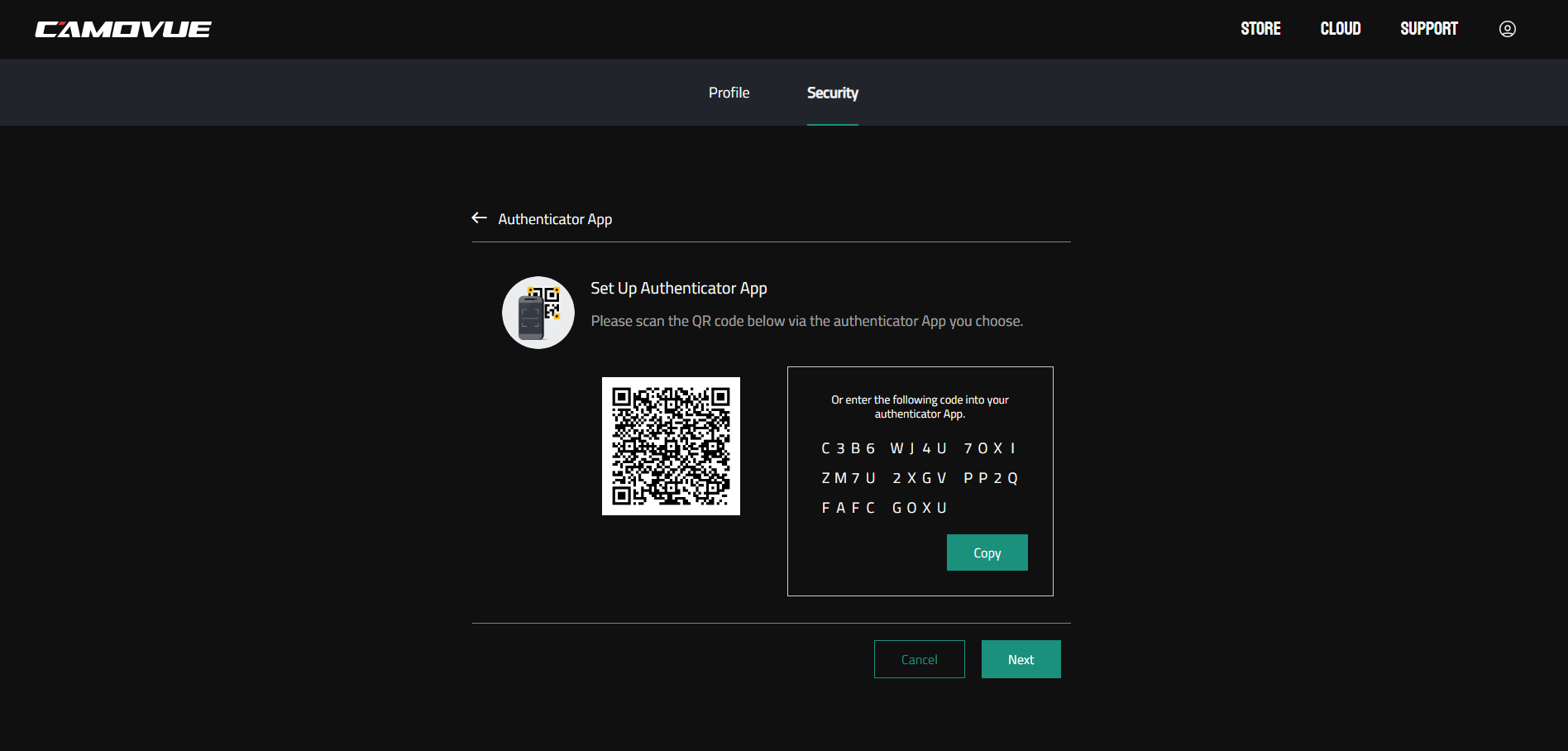 set up Authenticator App