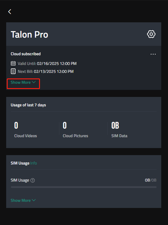 show more under device