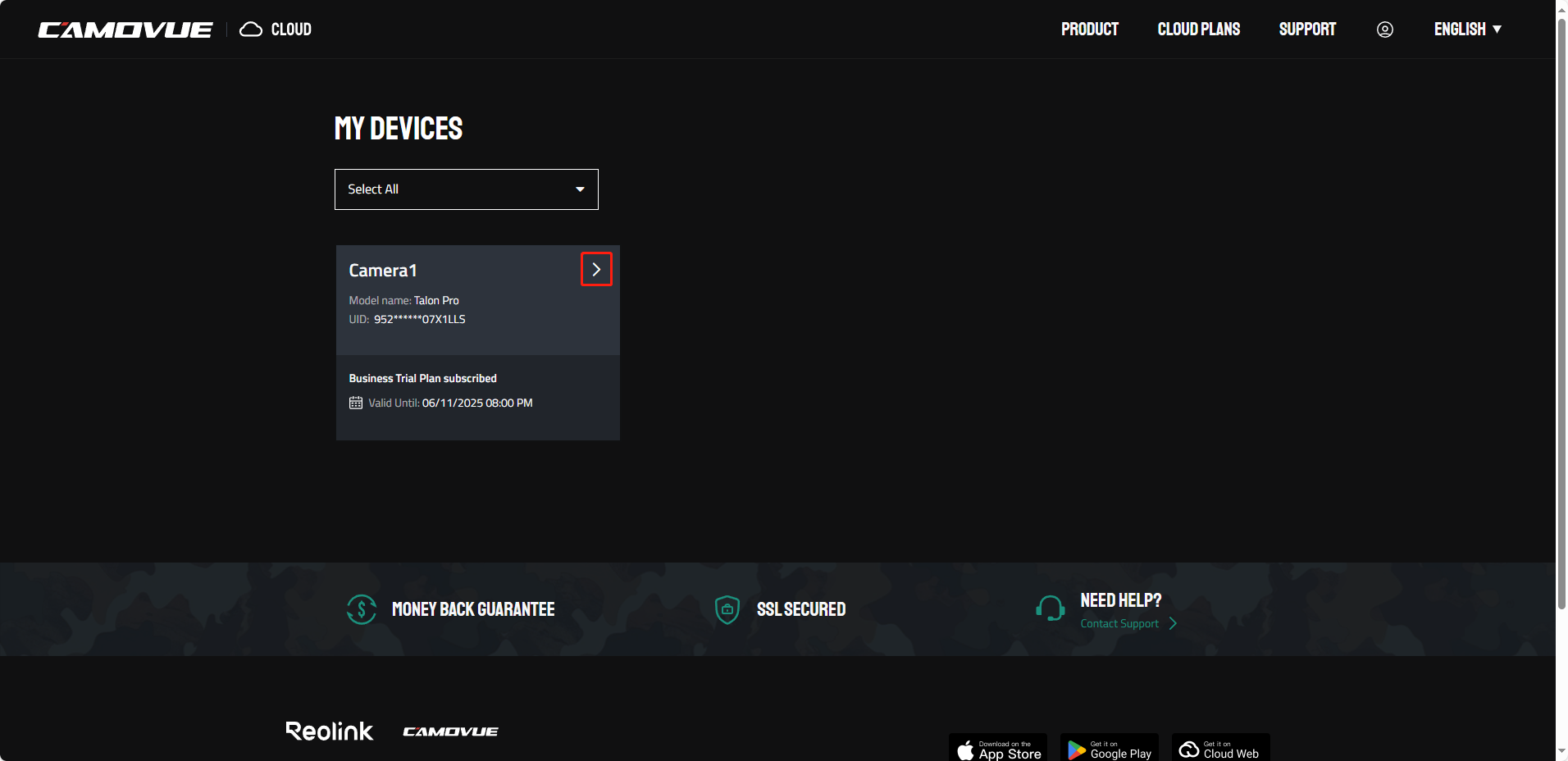enter single device info