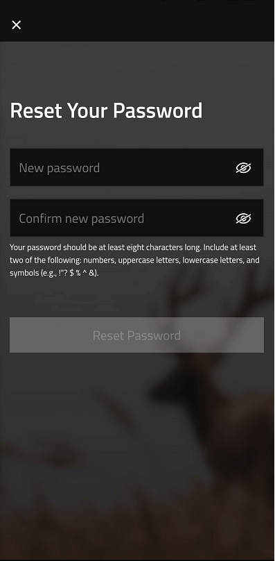 create new password