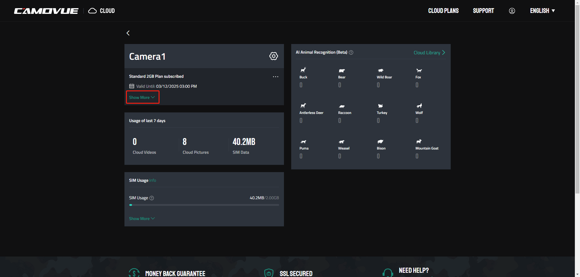 show more settings