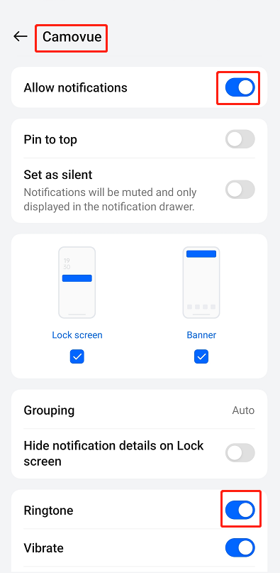 enable ringtone