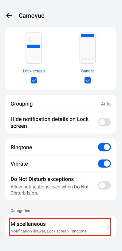 customize push android