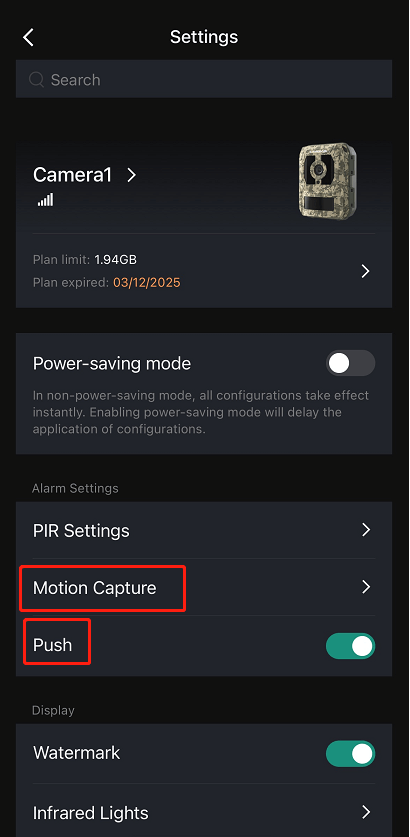 push with motion capture