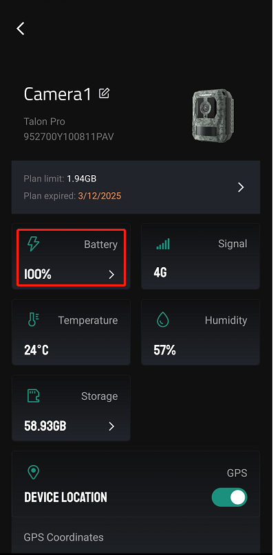 battery settings