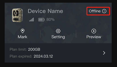 offline status