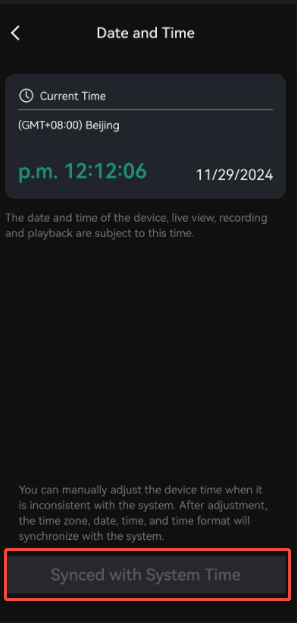 sync time