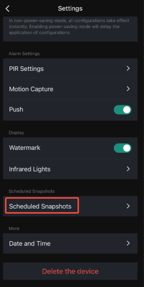 snapshots