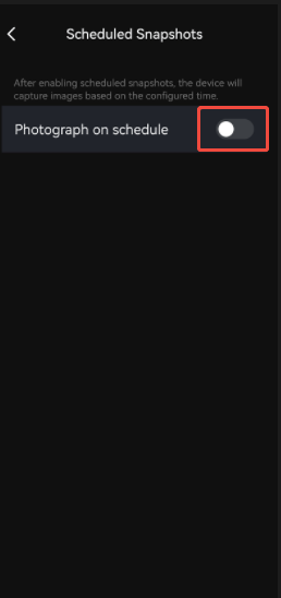 disable snapshots