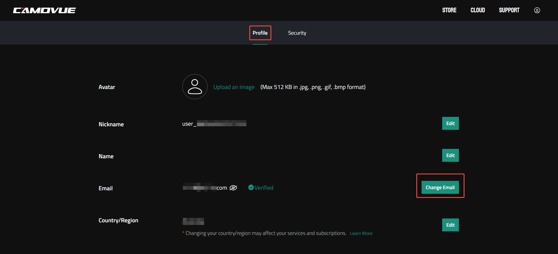 change email