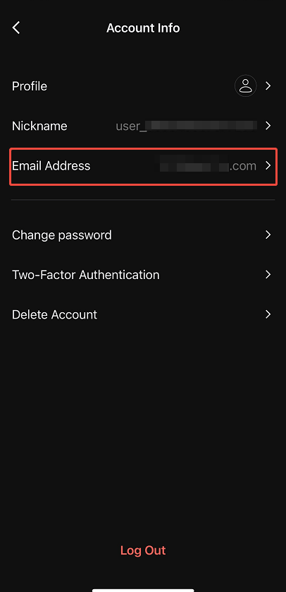 account info