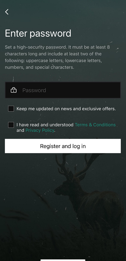 enter password