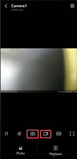 take a snapshot or video