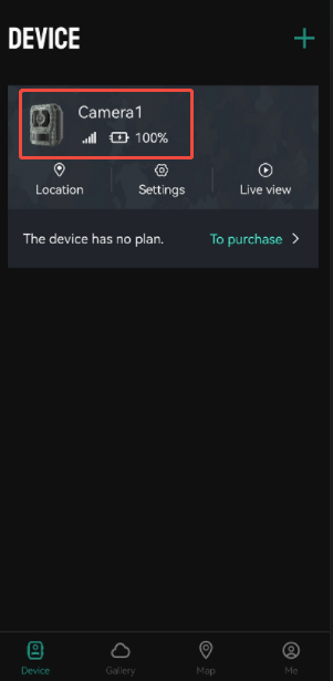 tap the image of the camera