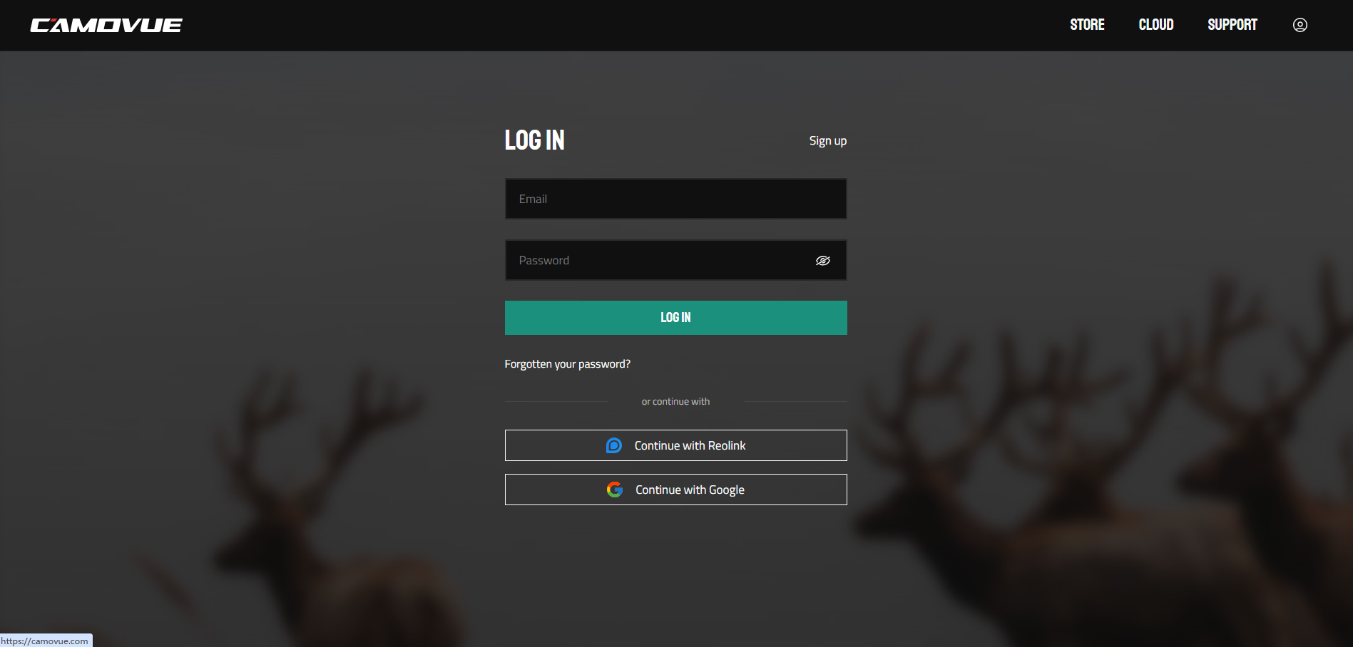 website log in