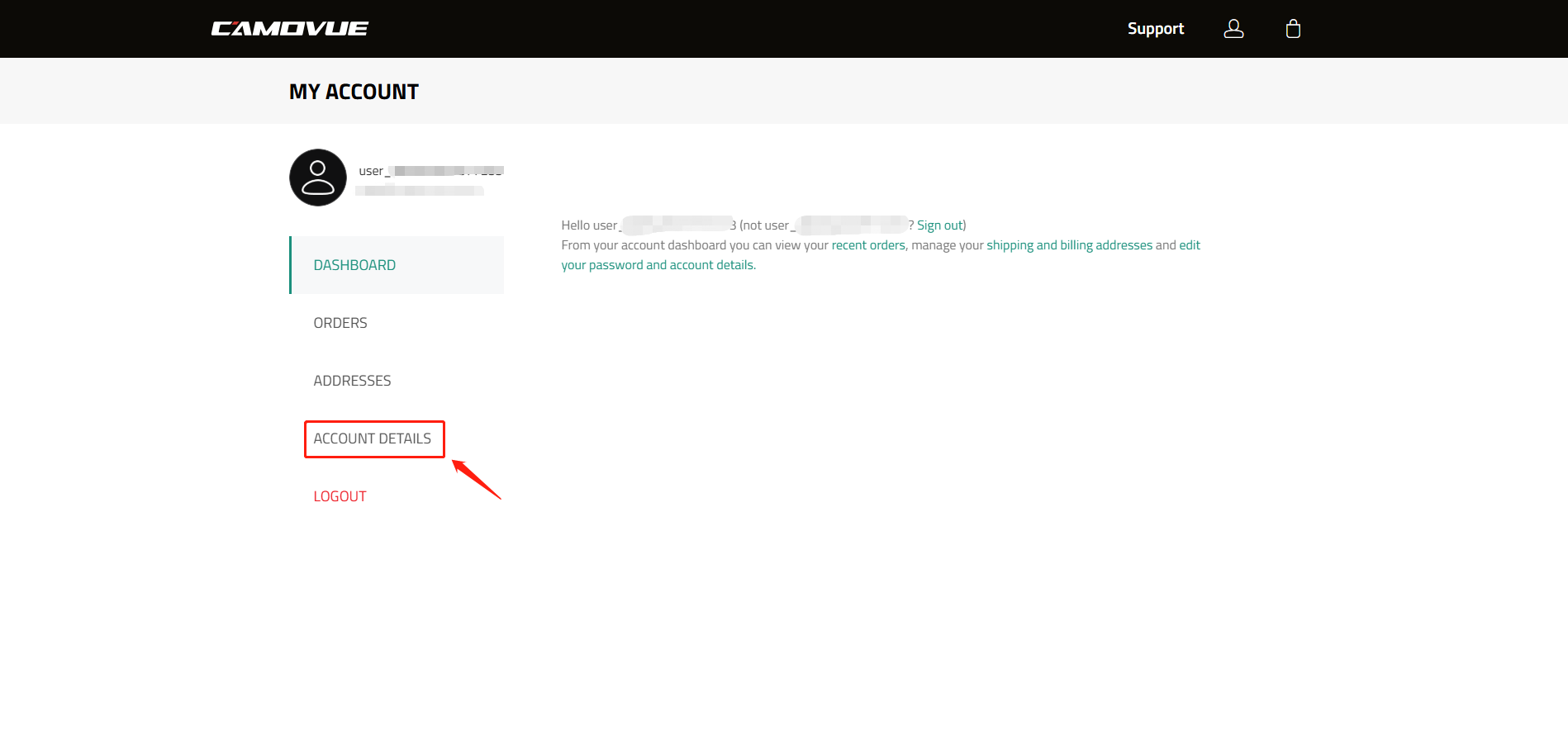 account details