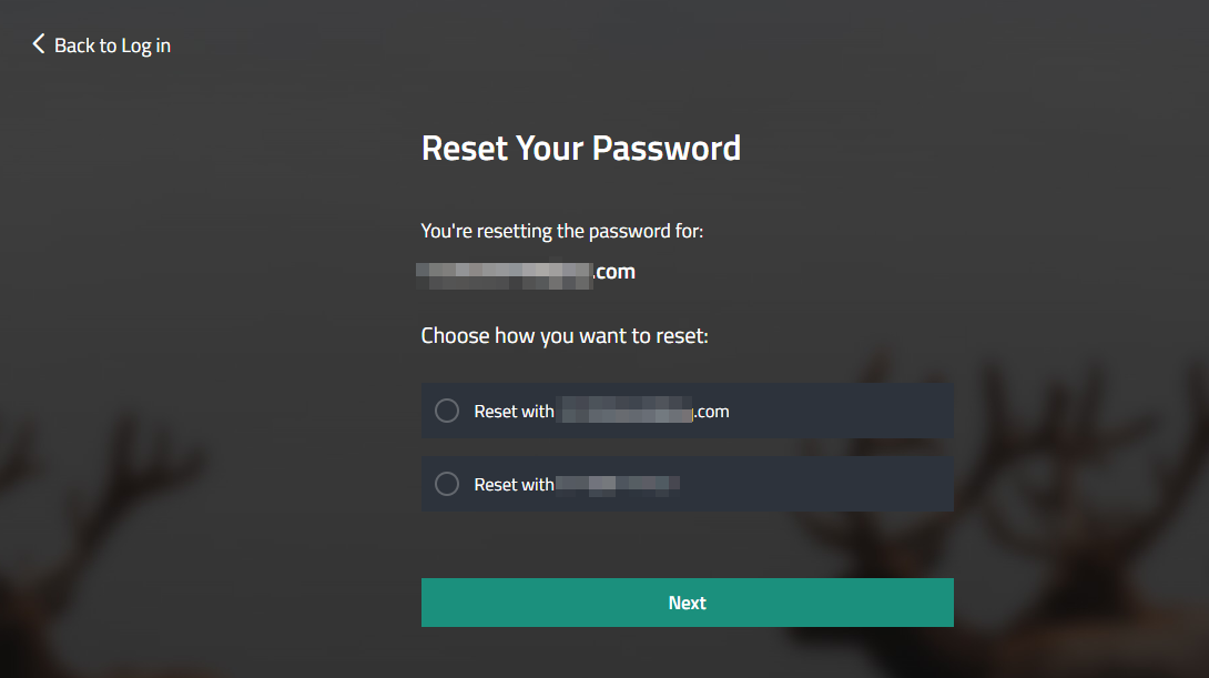 reset your password